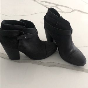 Rag & Bone black suede harrow booties 38.5